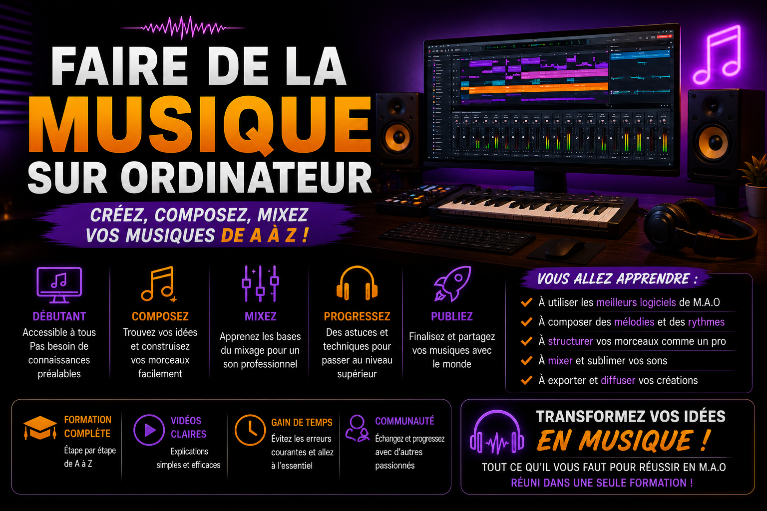 Faire de la musique sur ordinateur