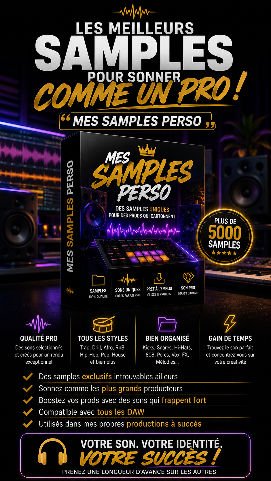 Les meilleurs samples pour sonner comme un pro ! "Mes samples Perso"