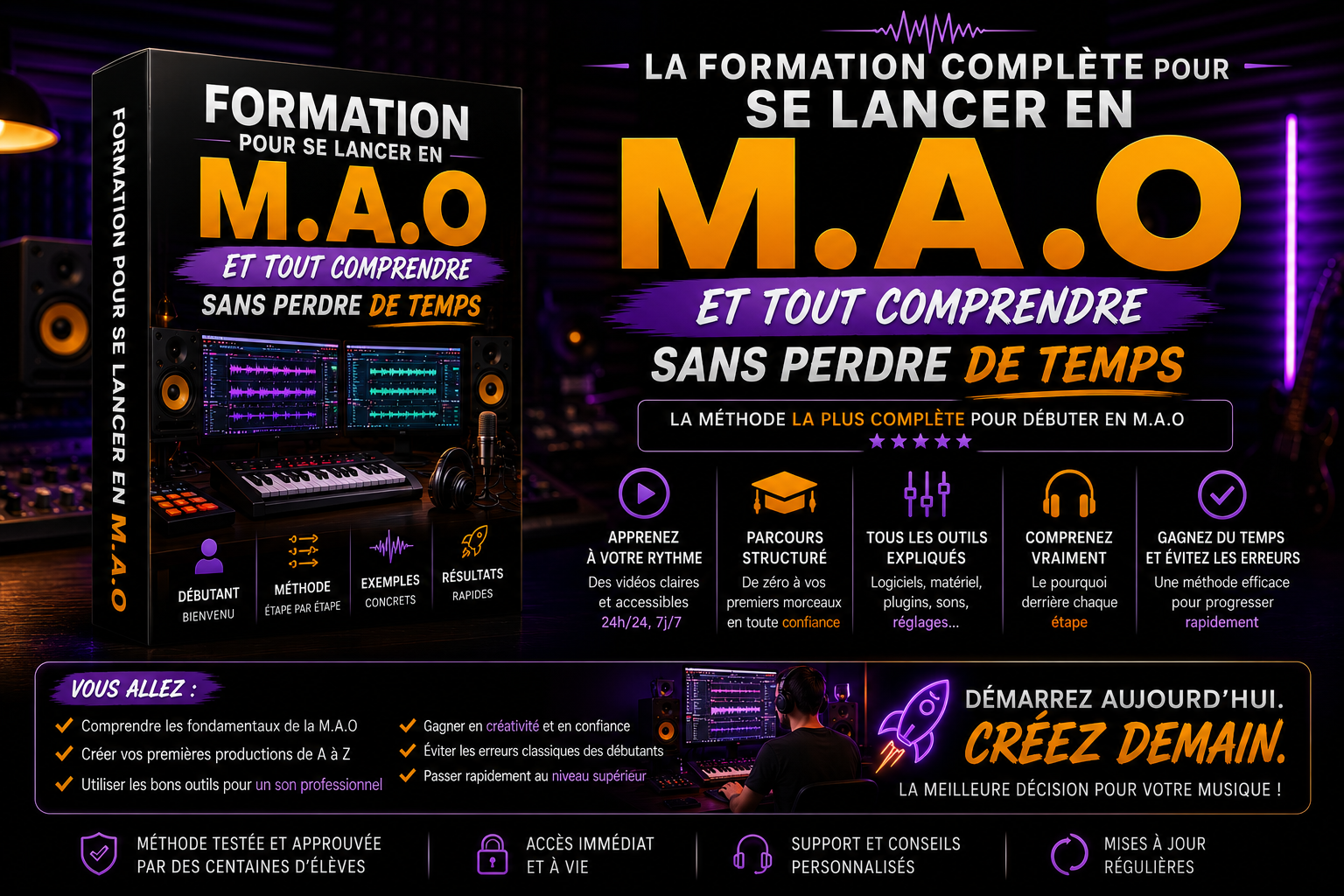 Formation pour se lancer en M.A.O et tout comprendre sans perdre de temps