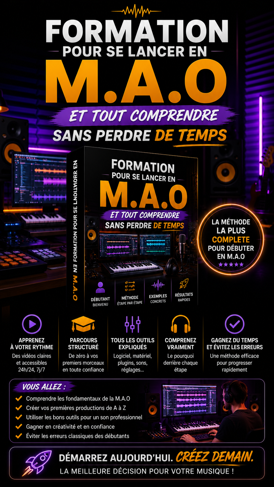 Formation pour se lancer en M.A.O et tout comprendre sans perdre de temps