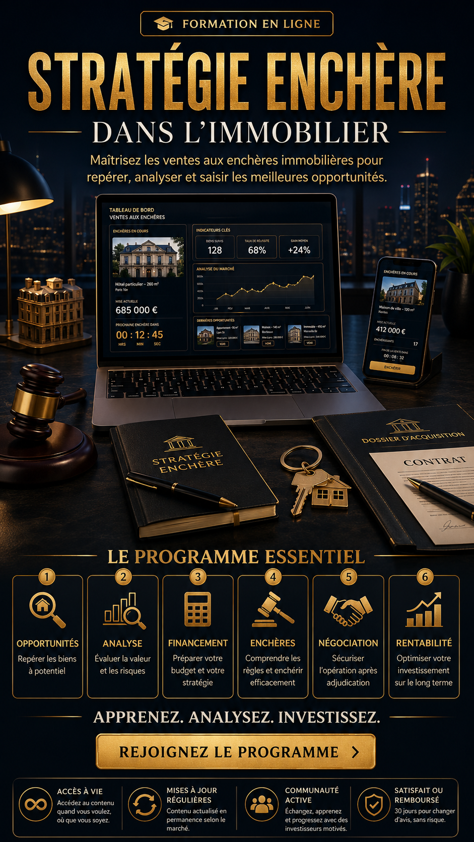 Stratégie enchère dans l'immobilier